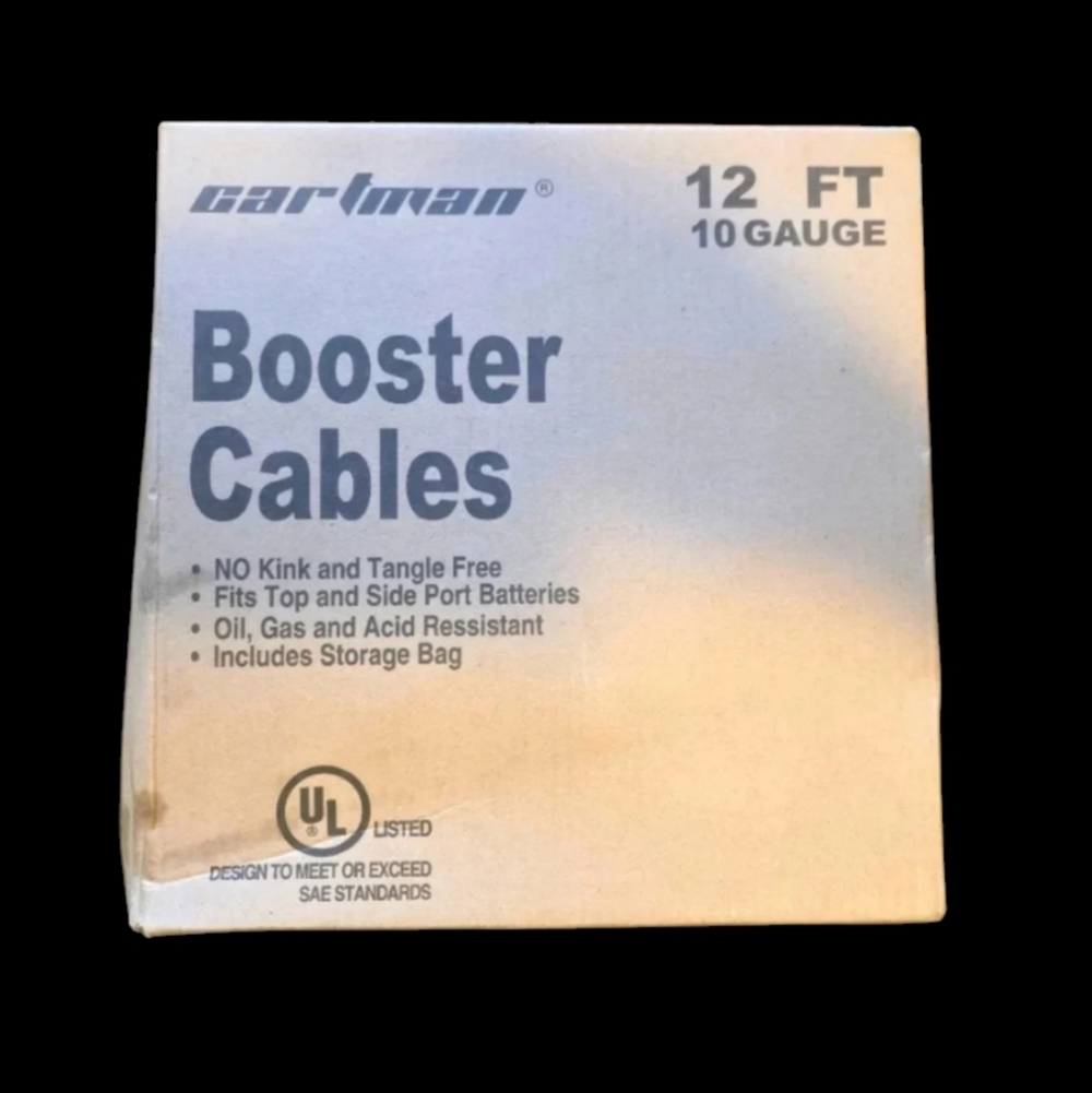 Cartman Heavy Duty Booster Cable in Carry Bag 2 Gauge 12FT
